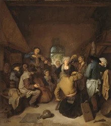 Bønder, der laver musik og danser